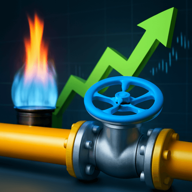 Natural gas has increased by over 1%.
