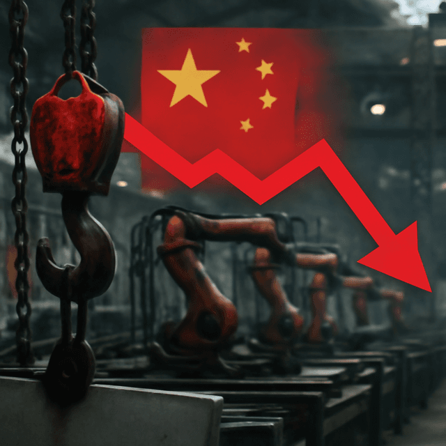 China's manufacturing sector has contracted for the eighth consecutive month.