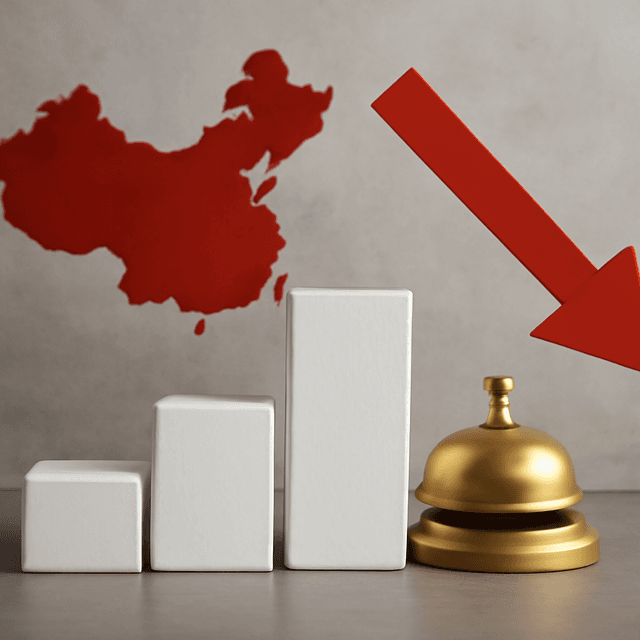 China's service sector contracts for the first time in almost three years.